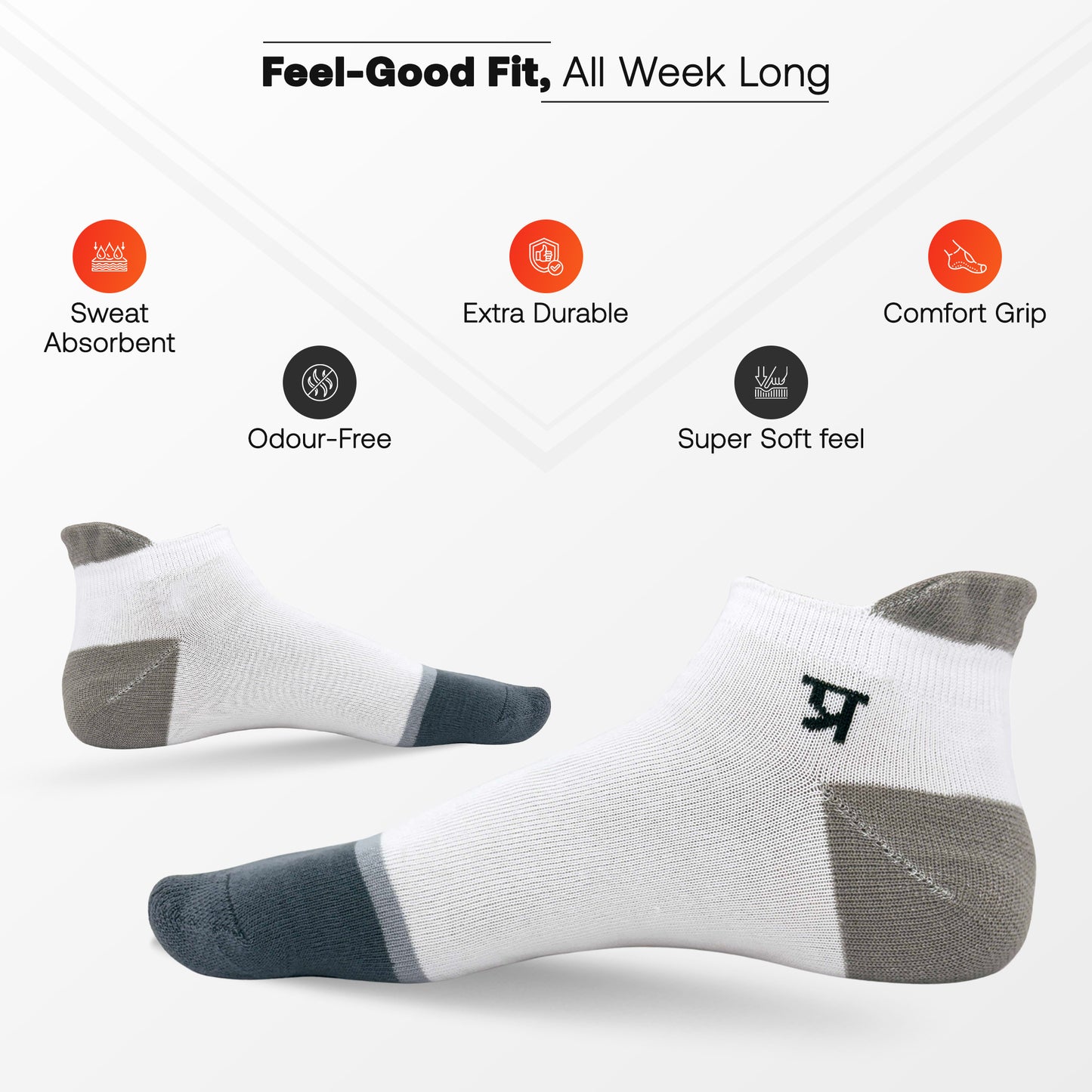 Men & Women Woven Low Cut Socks (Pack of 5)