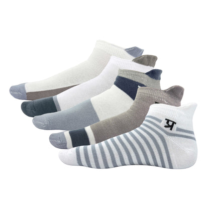Men & Women Woven Low Cut Socks (Pack of 5)
