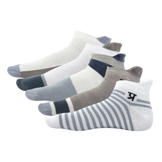 Men & Women Woven Low Cut Socks (Pack of 5)