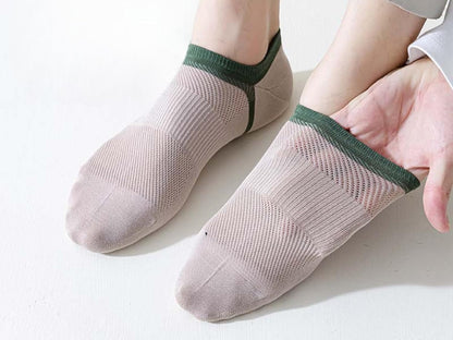 Men Woven Ankle Length, Low Cut Socks (Pack of 5)