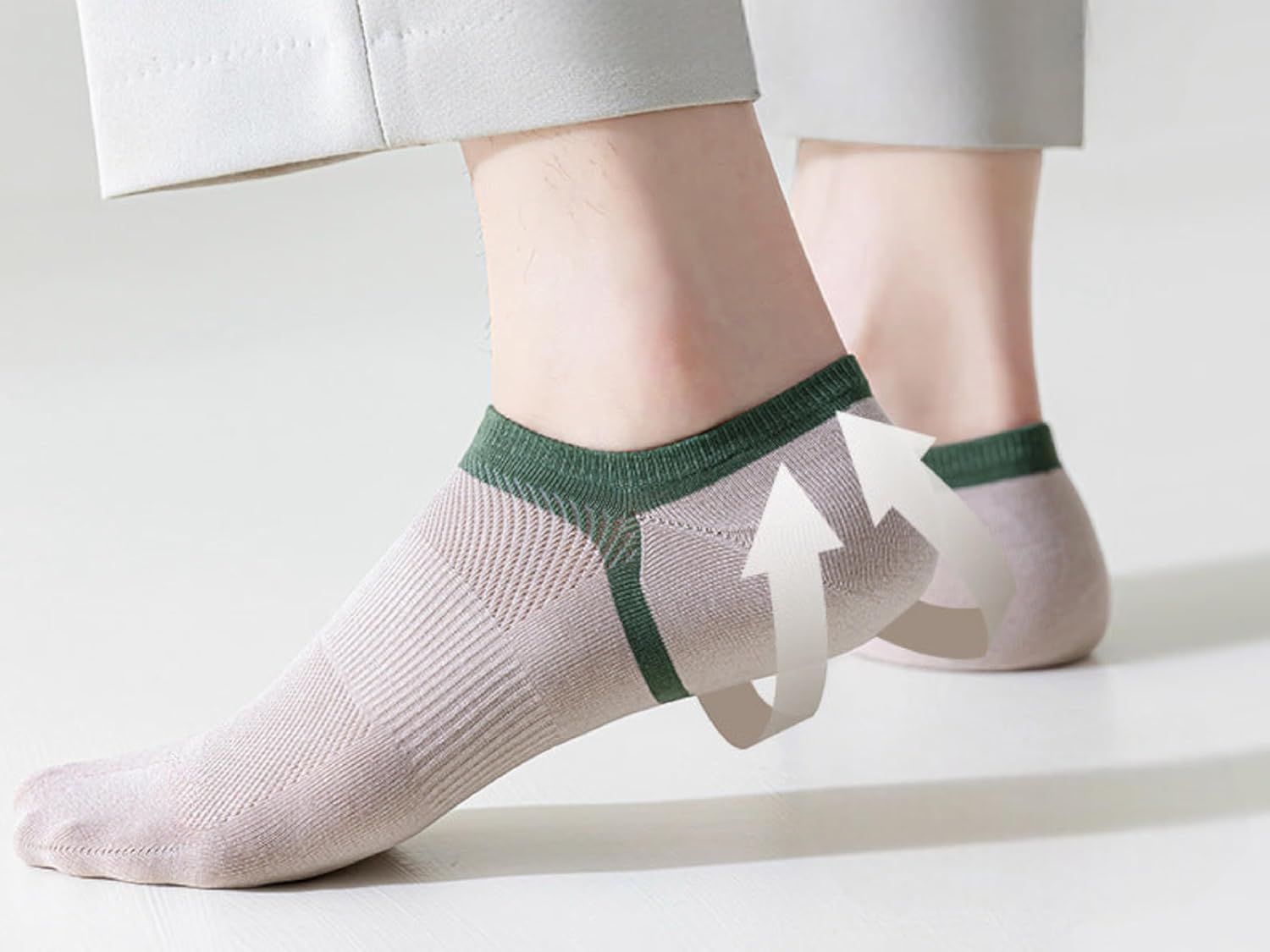 Men Woven Ankle Length, Low Cut Socks (Pack of 5)