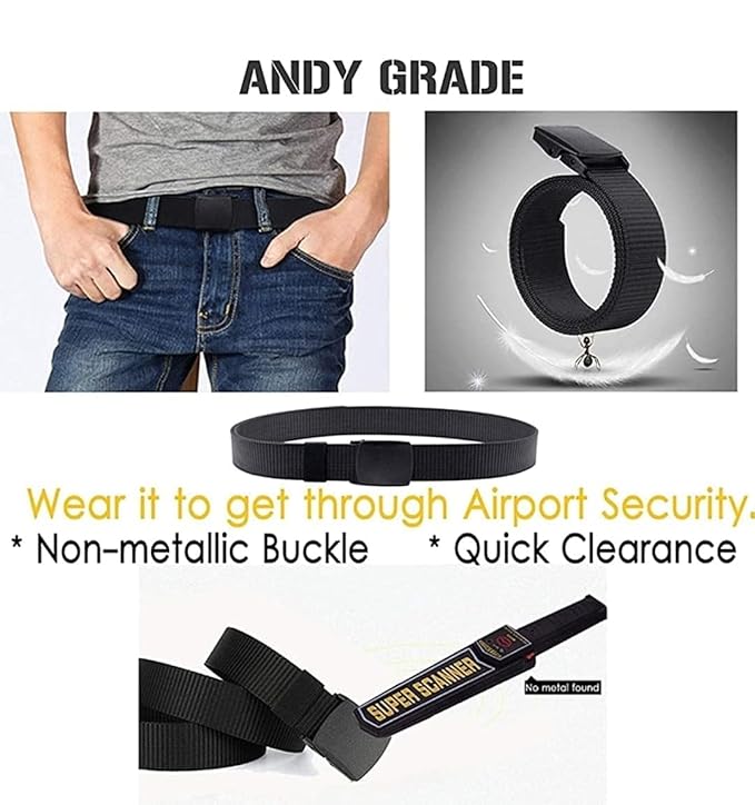 Unisex Nylon Belt (Pack Of 2)