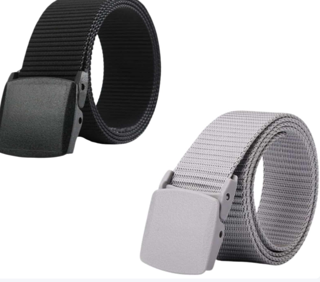 Unisex Nylon Belt (Pack Of 2)