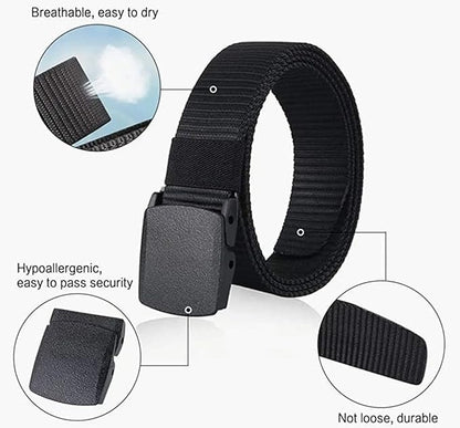 Unisex Nylon Belt (Pack Of 2)