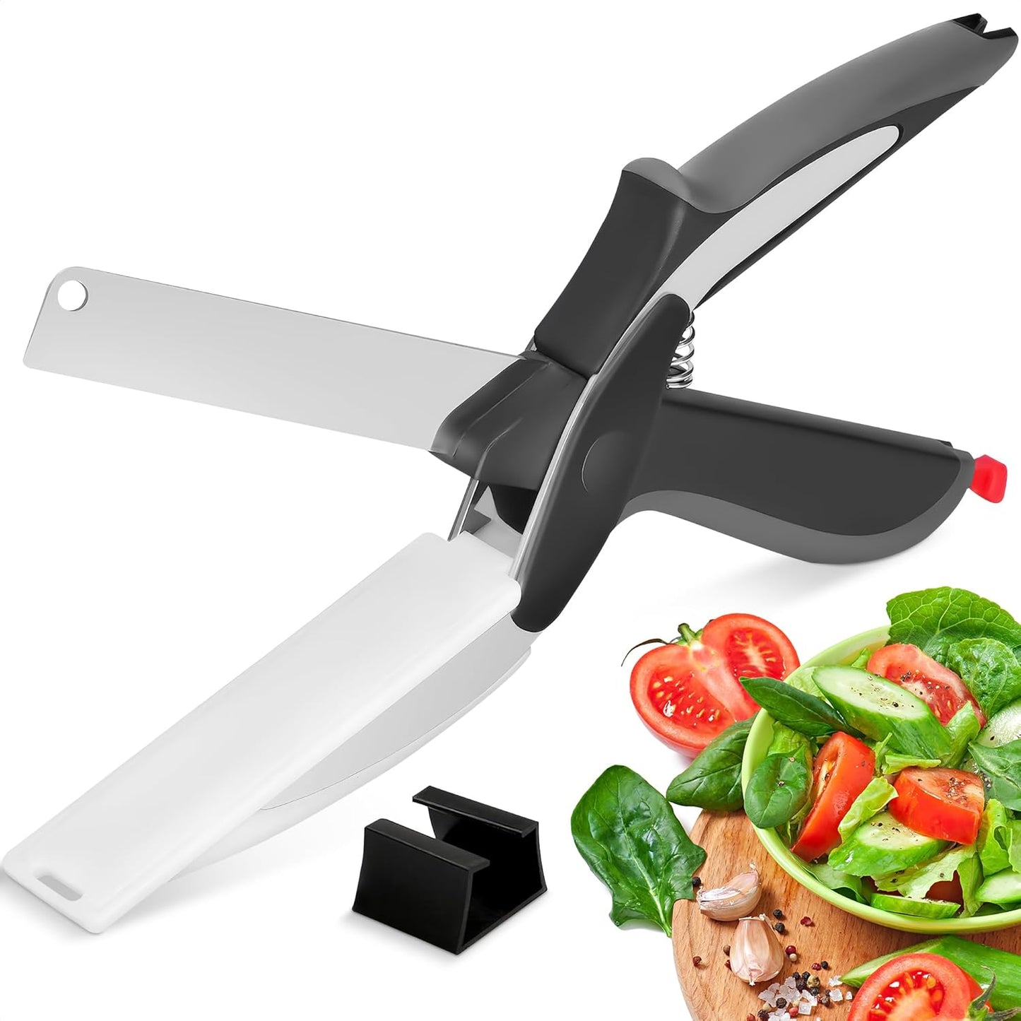 2 in 1 Stainless Steel Smart Kitchen Scissor for Cutting Vegetables & Fruits