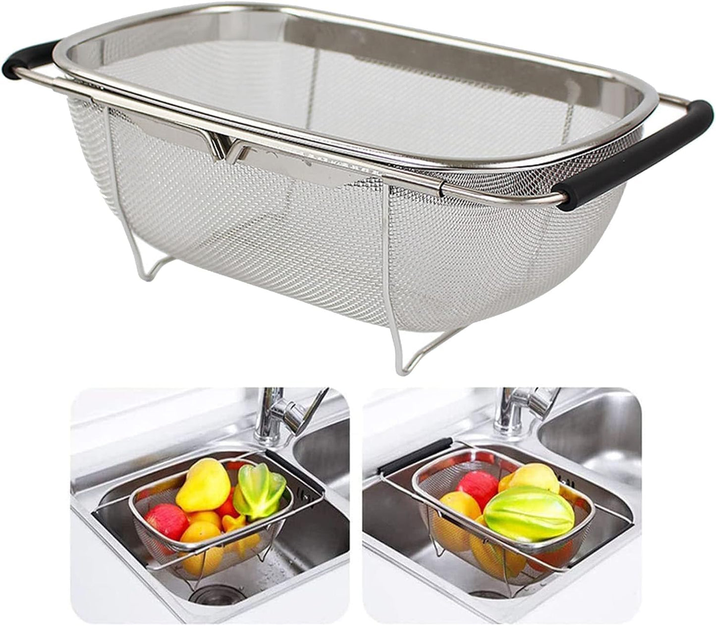Stainless Steel Expandable Sink Colander Strainer