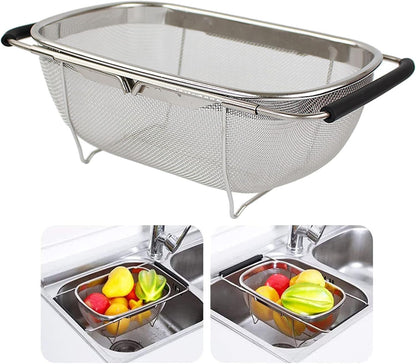 Stainless Steel Expandable Sink Colander Strainer