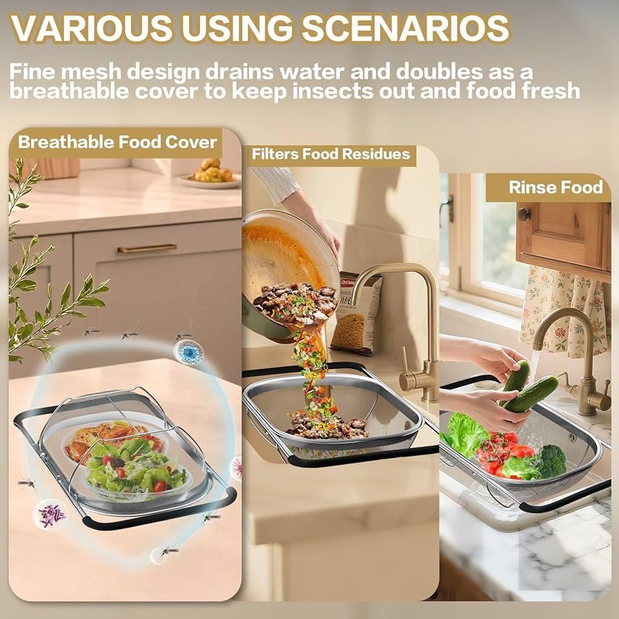 Stainless Steel Expandable Sink Colander Strainer