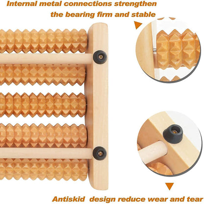 Wooden Roller Foot Massager Body Stress Buster