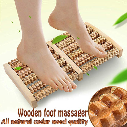Wooden Roller Foot Massager Body Stress Buster
