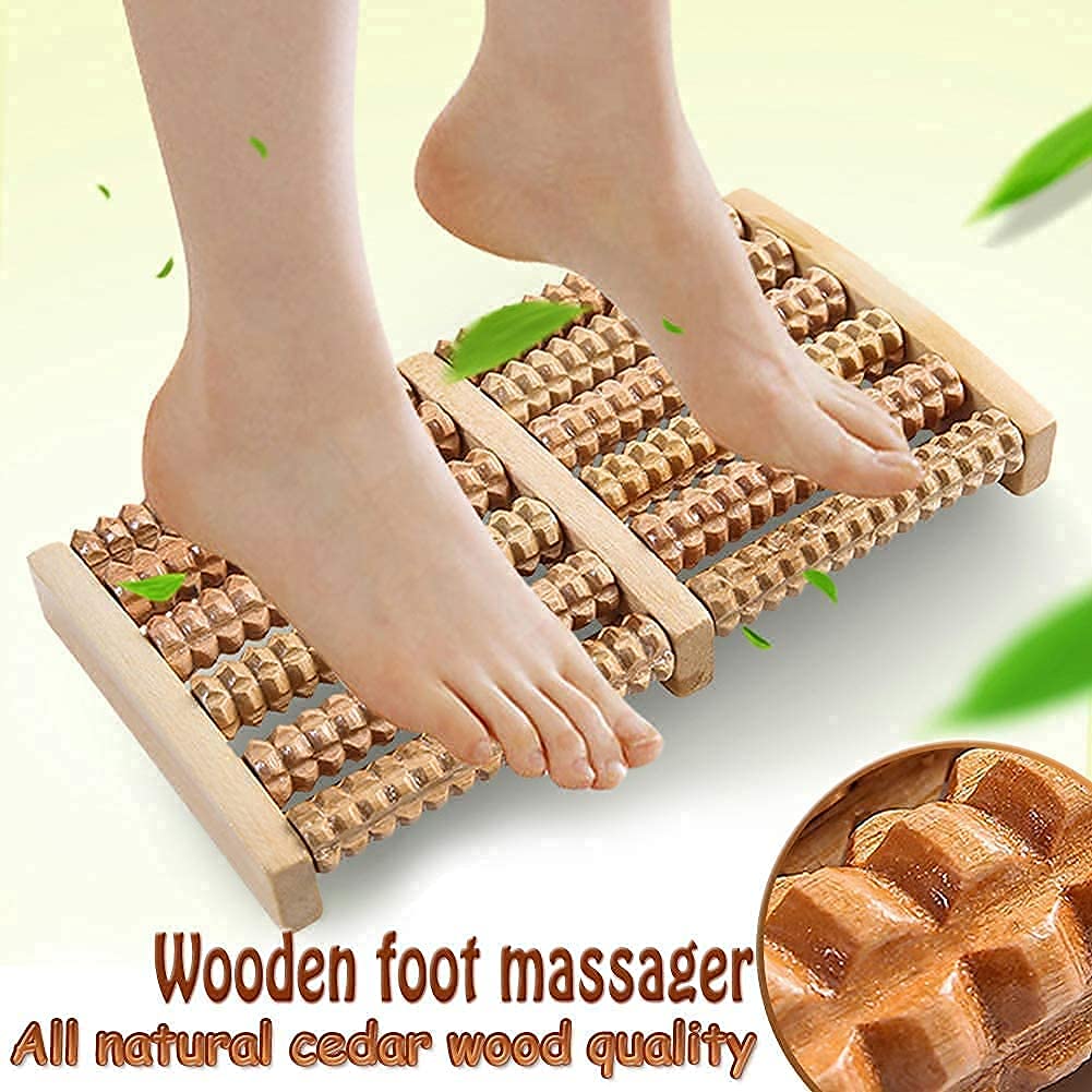 Wooden Roller Foot Massager Body Stress Buster