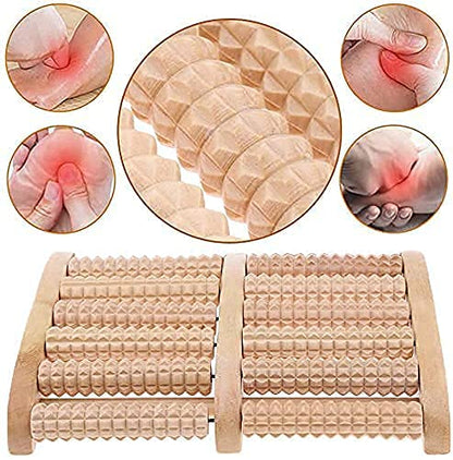 Wooden Roller Foot Massager Body Stress Buster